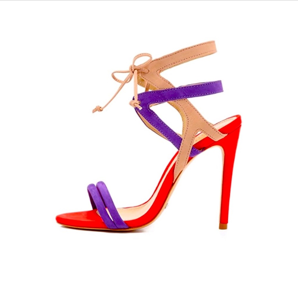 Schutz Delmano heels in Purple Cherry/Peach
